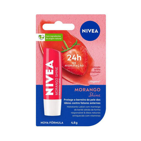 Protetor Labial Nivea Lipe Care Morango 4,8G