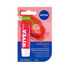 Protetor Labial Nivea Lipe Care Morango 4,8G