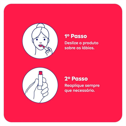 Protetor Labial Nivea Lipe Care Morango 4,8G