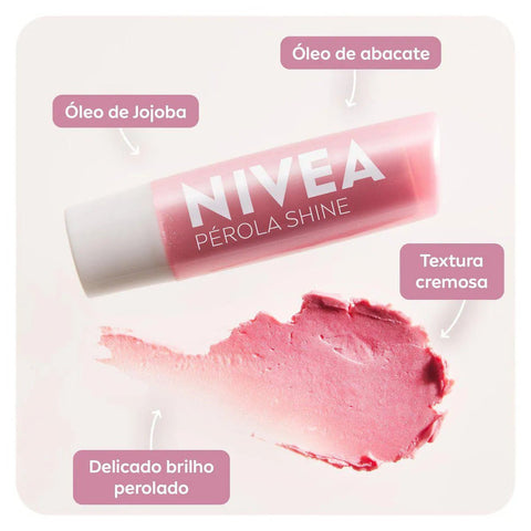 Protetor Labial Nivea Lipe Care Perola 4,8G