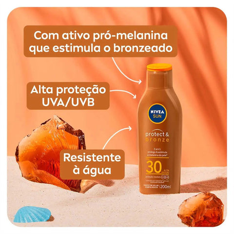 Protetor Solar Corporal Nivea Sun Protect & Bronze  FPS 30 - 200 mL