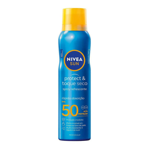 Protetor Solar Corporal Nivea Sun Protect & Toque Seco Spray  FPS 50 - 200 mL