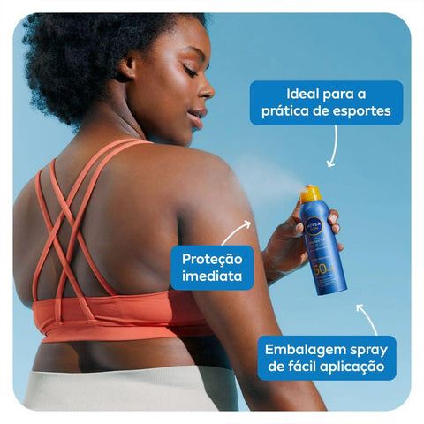 Protetor Solar Corporal Nivea Sun Protect & Toque Seco Spray  FPS 50 - 200 mL