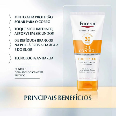 Protetor Solar Eucerin Sun Oil Control Toque Seco  FPS 30 - 200 mL