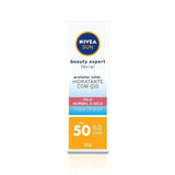 Protetor Solar Facial Nivea Sun Beauty Expert  Normal a Seca - FPS 50 - 50 g