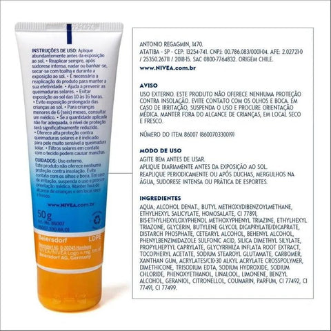 Protetor Solar Facial Nivea Sun Beauty Expert  Normal a Seca - FPS 50 - 50 g