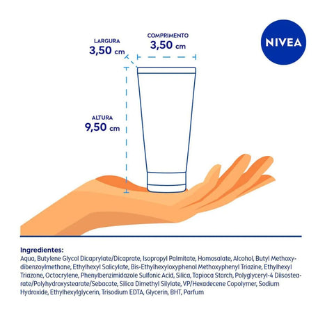 Protetor Solar Facial Nivea Sun Toque Seco Antissinais  FPS 60 - 50 mL