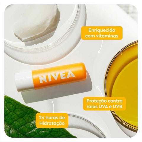Protetor Solar Labial Nivea Sun Protect Alta Proteção  FPS 30 - 4,8 g