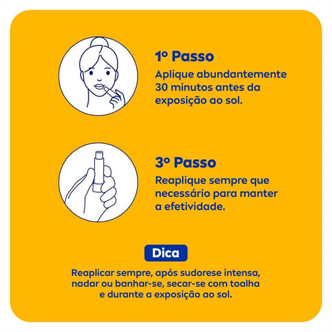 Protetor Solar Labial Nivea Sun Protect Alta Proteção  FPS 30 - 4,8 g