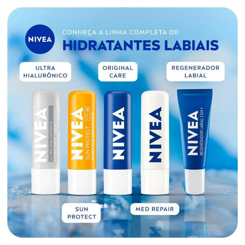 Protetor Solar Labial Nivea Sun Protect Alta Proteção  FPS 30 - 4,8 g