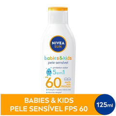 Protetor Solar Nivea Sun Kids Sensitive  FPS 60 - 125 mL