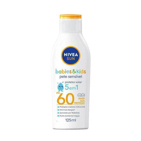 Protetor Solar Nivea Sun Kids Sensitive  FPS 60 - 125 mL