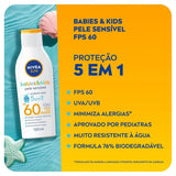 Protetor Solar Nivea Sun Kids Sensitive  FPS 60 - 125 mL