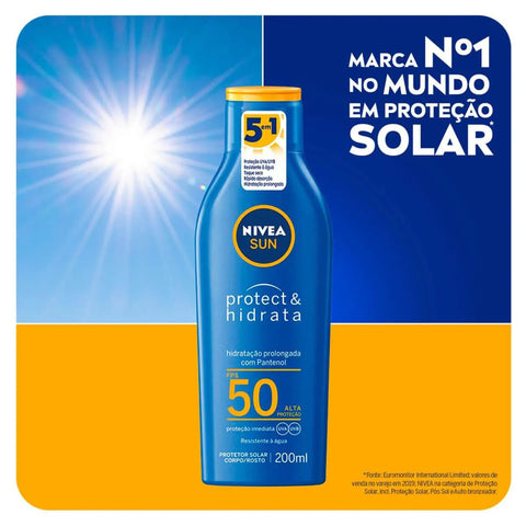 Protetor Solar Nivea Sun Protect & Bronze  FPS 50 - 200 mL
