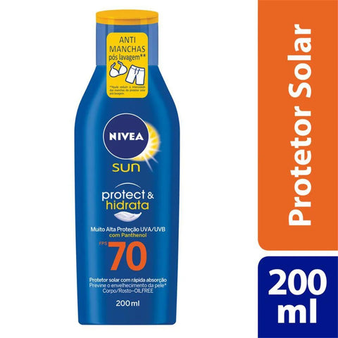 Protetor Solar Nivea Sun Protect & Bronze  FPS 70 - 200 mL