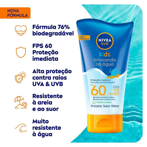 Protetor Solar Nivea Swin Fator 60 125 Ml
