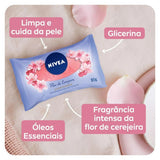 Sabonete Glicerinado Nivea Flor de Cerejeira e Óleos Essenciais, Barra, 1 Unidade Com 85G