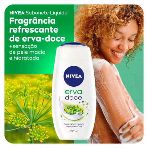 Sabonete Hidratante Nivea Erva-Doce, Líquido, 1 Unidade Com 250Ml