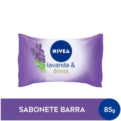 Sabonete Hidratante Nivea Lavanda e Óleos, Barra, 1 Unidade Com 85G