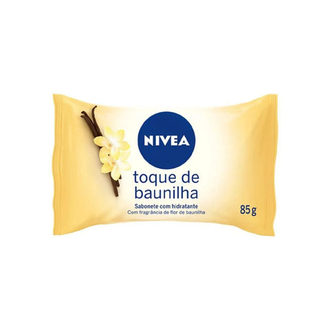 Sabonete Hidratante Nivea Toque de Baunilha, Barra, 1 Unidade Com 85G