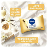Sabonete Hidratante Nivea Toque de Baunilha, Barra, 1 Unidade Com 85G