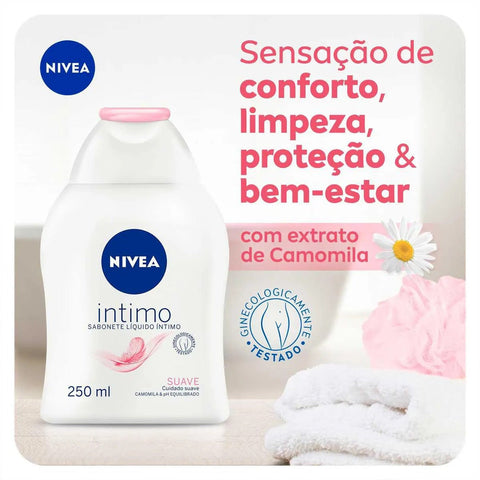 Sabonete Íntimo Nivea Suave Líquido, 1 Unidade Com 250Ml