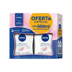 Sabonete Íntimo Nivea Suave Líquido, 2 Unidades Com 250Ml Cada