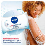 Sabonete Nivea Antibacteriano 3 Em 1 - Barra, 1 Unidade Com 85G