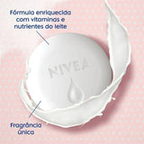 Sabonete Nivea Pure Milk Sensitive Barra, 6 Unidades Com 90G Cada, Leve Mais Pague Menos