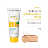 Protetor Solar Facial Bioderma Photoderm Antioleosidade  Médio - FPS 70 - 40 g