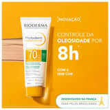 Protetor Solar Facial Bioderma Photoderm Antioleosidade  Médio - FPS 70 - 40 g