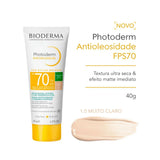 Protetor Solar Facial Bioderma Photoderm Antioleosidade  Muito Claro - FPS 70 - 40 g