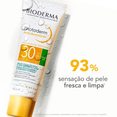 Protetor Solar Facial Bioderma Photoderm Antioleosidade  Sem Cor - FPS 30 - 40 g