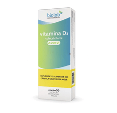 Vitamina D (Biolab)  2.000 UI - 30 Unidades - Cápsula