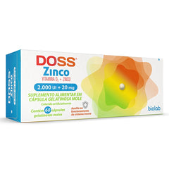 Vitamina D Doss + Zinco  2000UI - 60 Unidades - Cápsula