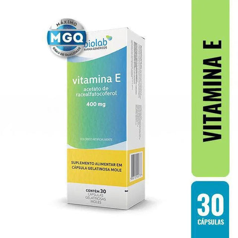 Vitamina E (Biolab)  400mg - 30 Unidades - Cápsula