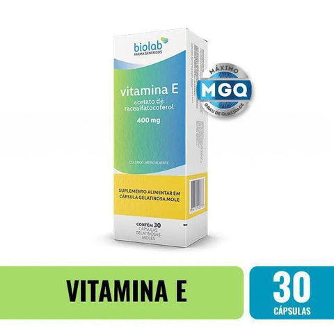 Vitamina E (Biolab)  400mg - 30 Unidades - Cápsula
