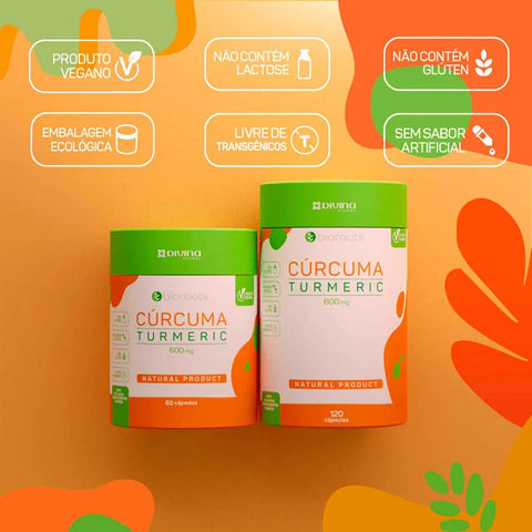 Cúrcuma (Bioroots)  600mg - 60 Unidades - Cápsula