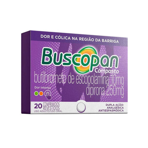 Buscopan Composto  10mg + 250mg - 20 Unidades - Comprimido