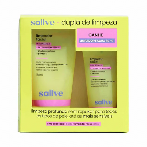 Kit Sallve Limpador Facial Niacinamida 150+60ml