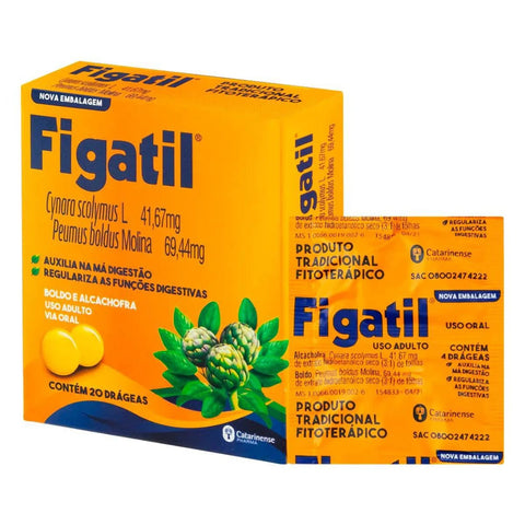 Figatil  41,67mg + 69,44mg - 20 Unidades - Comprimido