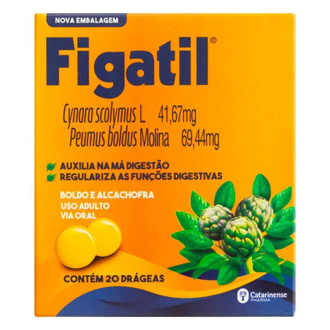 Figatil  41,67mg + 69,44mg - 20 Unidades - Comprimido