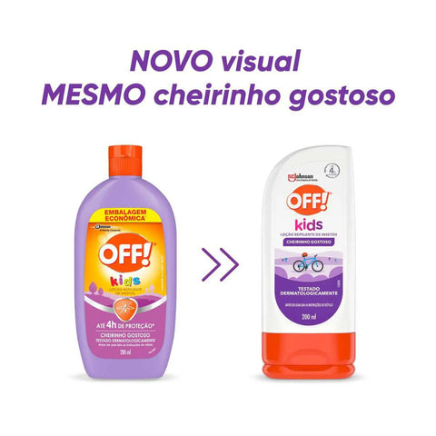 Loção Repelente Off! Kids 117 Ml Grátis 83 Ml