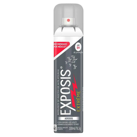 Repelente Exposis Extrême Icaridina, Aerossol, 1 Unidade Com 100Ml