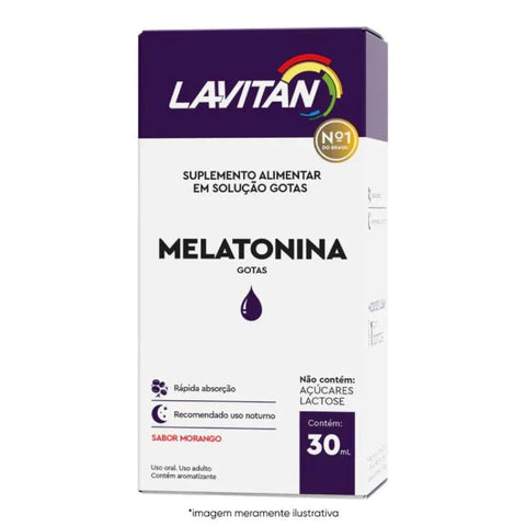 Lavitan Melatonina  Morango - 30 mL - Gotas
