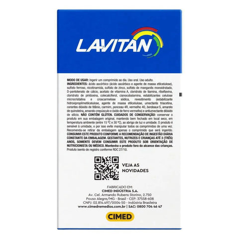 Polivitamínico Lavitan A-Z Original  60 Unidades - Comprimido