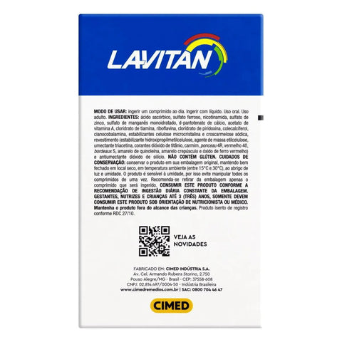 Polivitamínico Lavitan A-Z Original  90 Unidades - Comprimido
