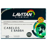 Polivitamínico Lavitan Cabelos e Barba  60 Unidades - Cápsula
