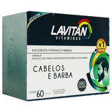 Polivitamínico Lavitan Cabelos e Barba  60 Unidades - Cápsula