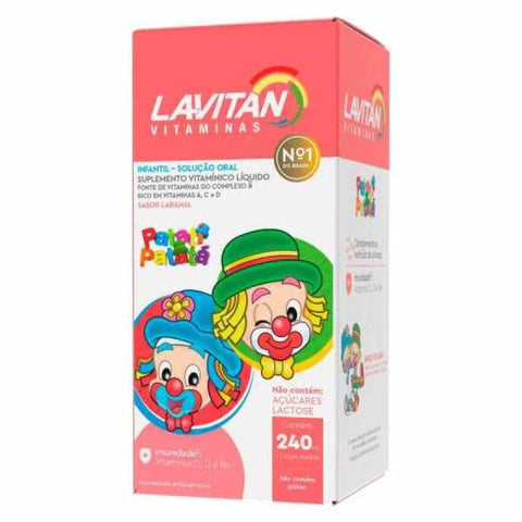 Polivitamínico Lavitan Infantil Patati Patatá  Laranja - 240 mL - Solução